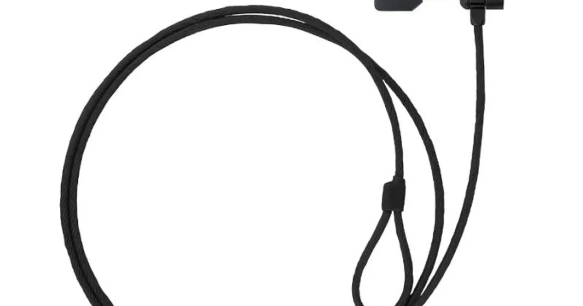 Tooq Cable de seguridad con llave portátiles Gris