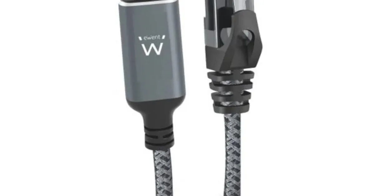 EWENT Cable USB-C 3.1 A RJ45 CAT6 FTP, 1Gbps, 5m
