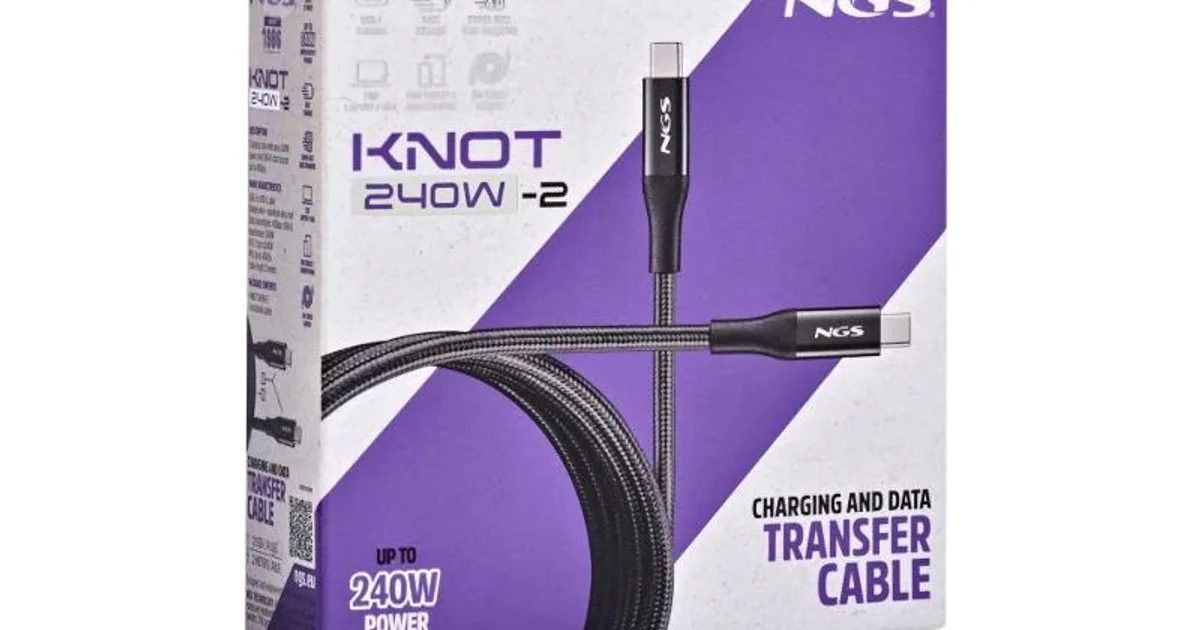 NGS Cable carga rapida USB C a USB C de 2 m (3)