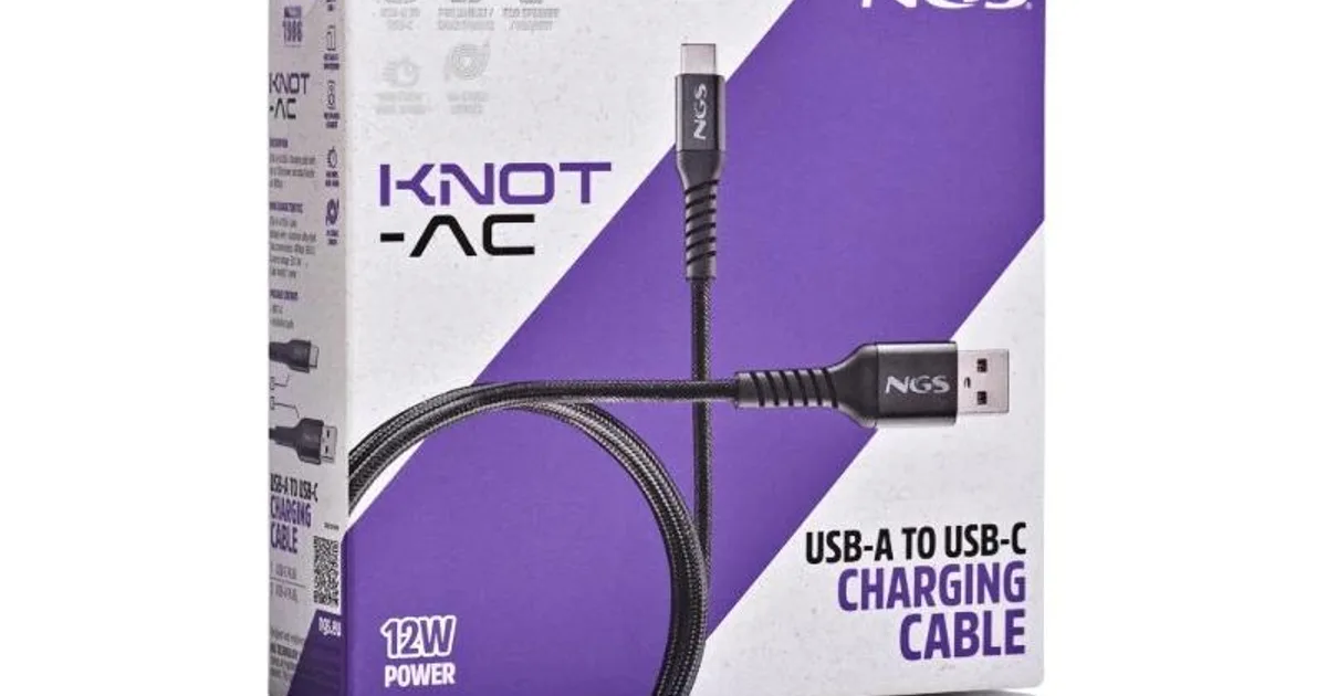 NGS CABLE CARGA RAPIDA USB A-USB-C 2.0 1MT 480BPS (4)