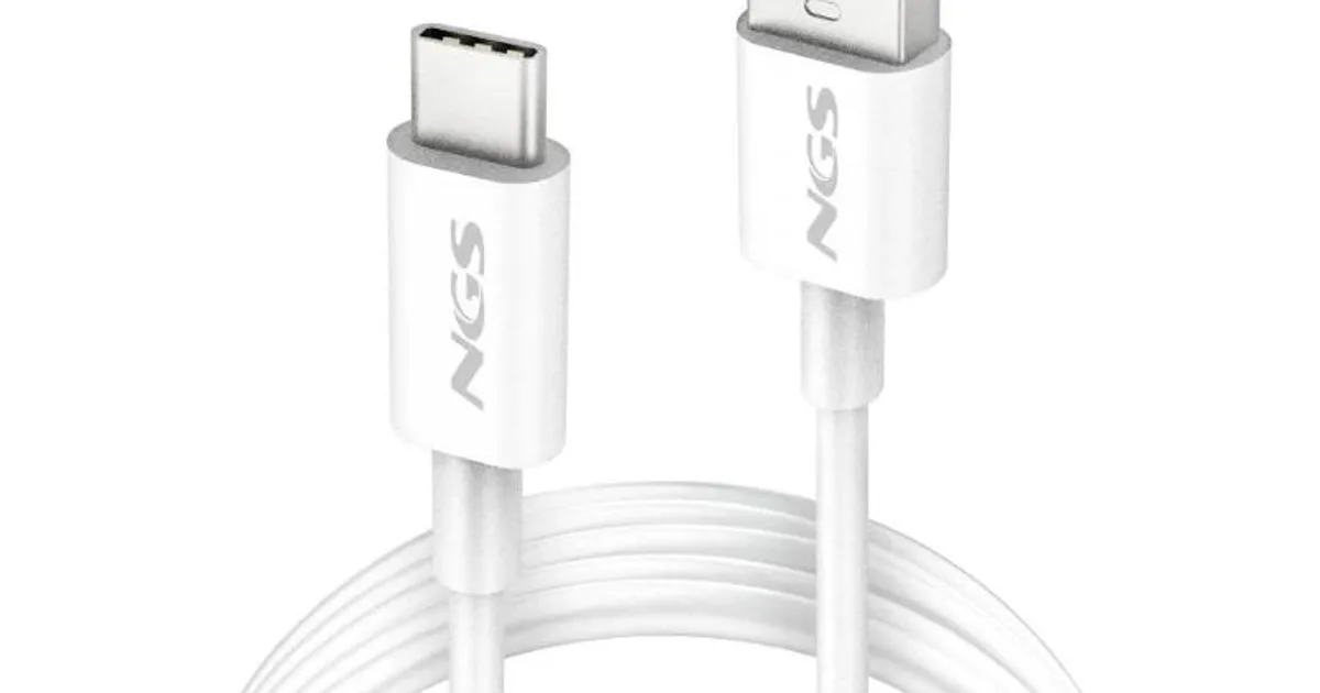 NGS CABLE CARGA RAPIDA USB-A A USB-C 1M BLANCO (2)