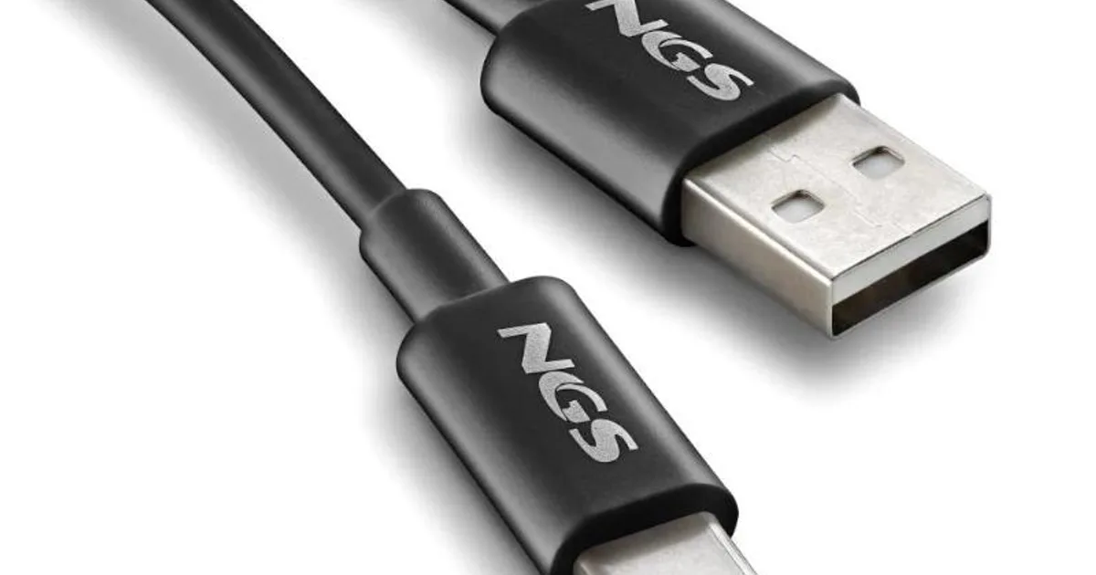 NGS CABLE CARGA RAPIDA USB-A A USB-C 1M NEGRO (3)