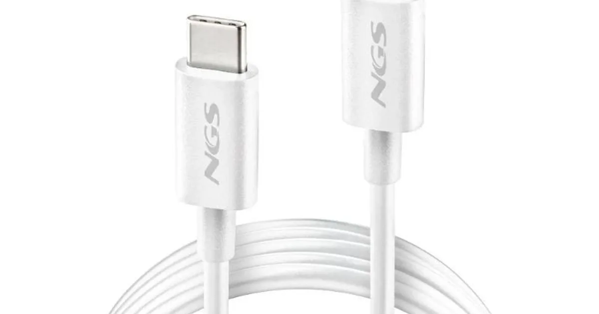 NGS CABLE CARGA RAPIDA USB-C A USB-C 1M BLANCO (2)