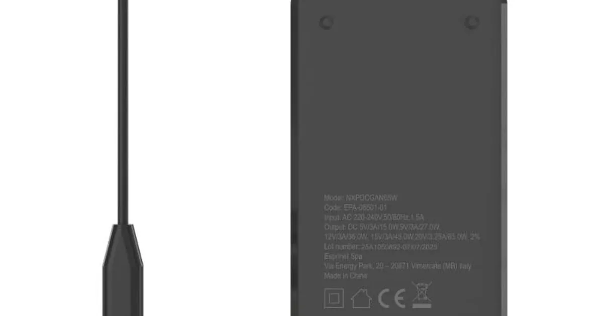 NILOX Alimentador gan usb-c para portátil - 65w (2)