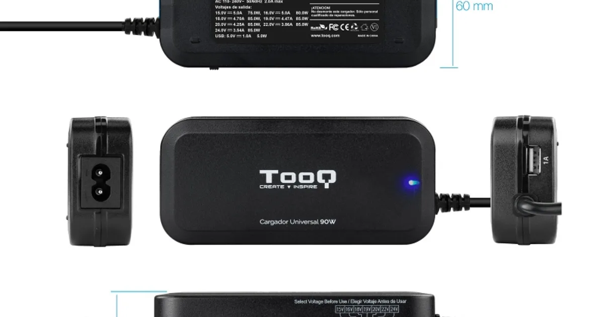 Tooq Cargador portátil 90W manual 12 conectores (3)