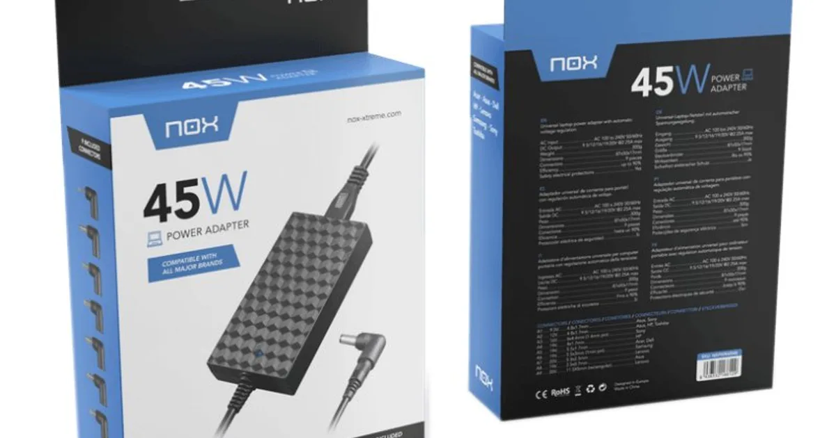 Nox Cargador de portátil 45W (4)