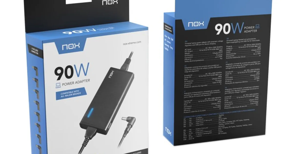 Nox Cargador para portátil 90W USB (4)