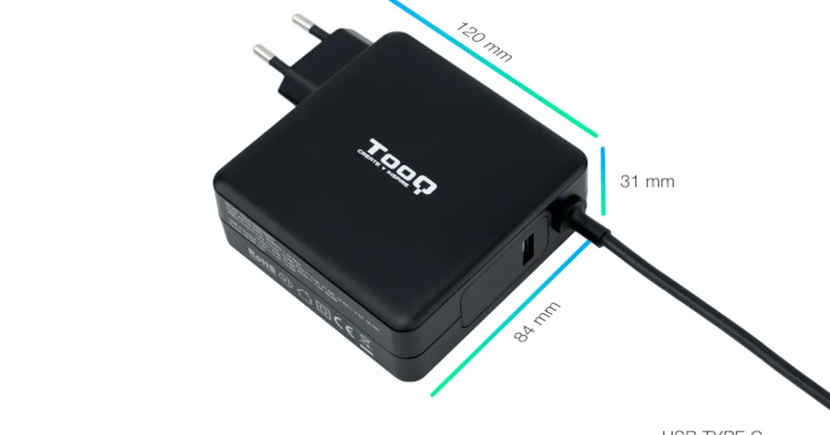 Tooq Cargador portátil conector USB-C 90W (3)