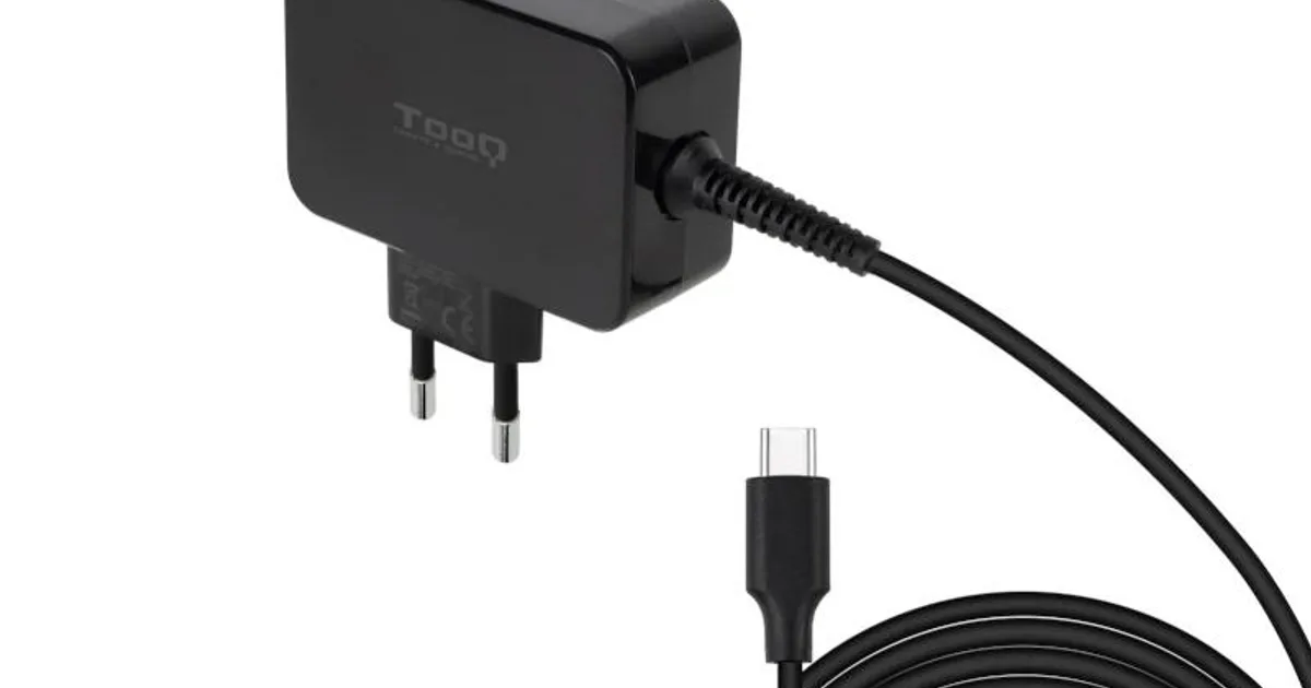 Tooq Cargador portatil GAN USB-C PD 65W Negro
