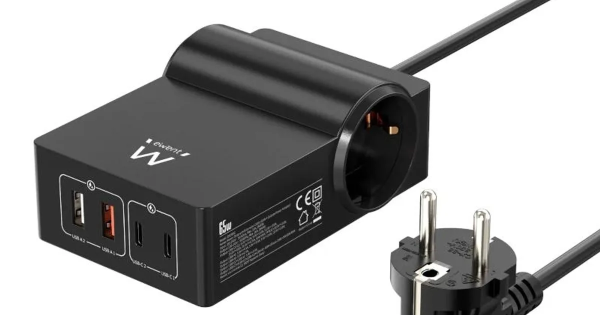 EWENT Estacion carga ew3992 Gan 65w