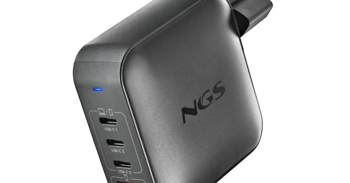 NGS CARGADOR ULTRARAPIDO165W 4 PUERTOS 3USB-C 1 US
