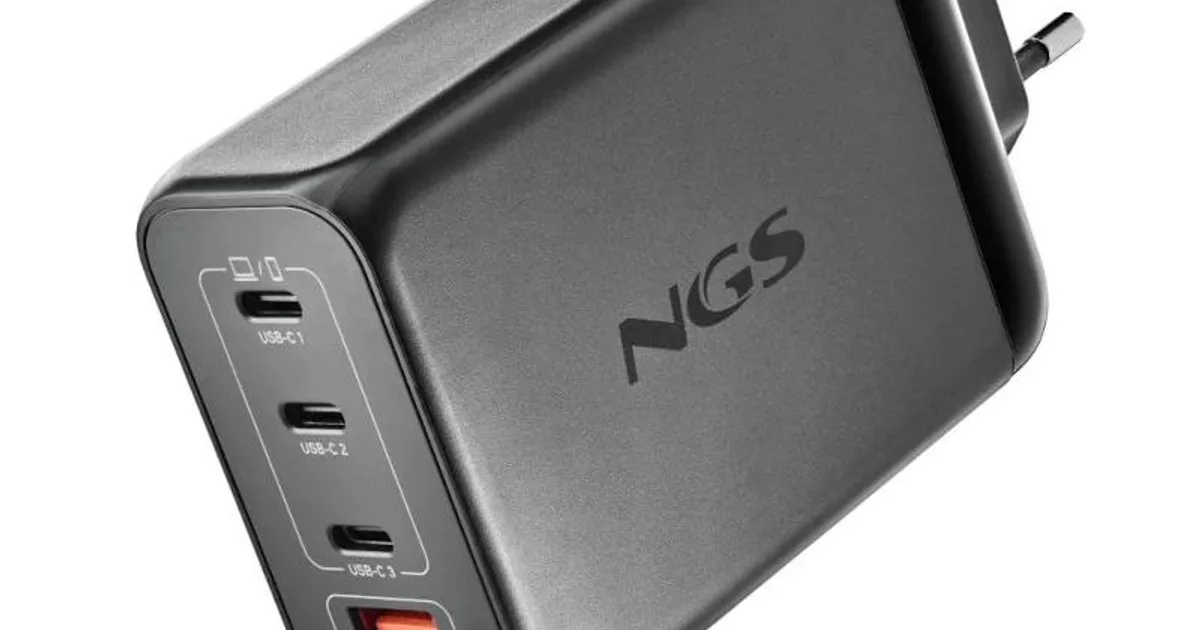 NGS CARGADOR ULTRARAPIDO240W 4 PUERTOS 3USB-C 1 US