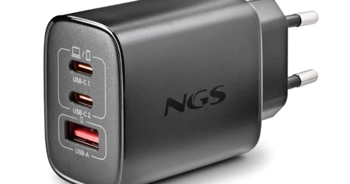 NGS CARGADOR GAN ULTRARAPIDO 65W USB-C+ USB-A (2)