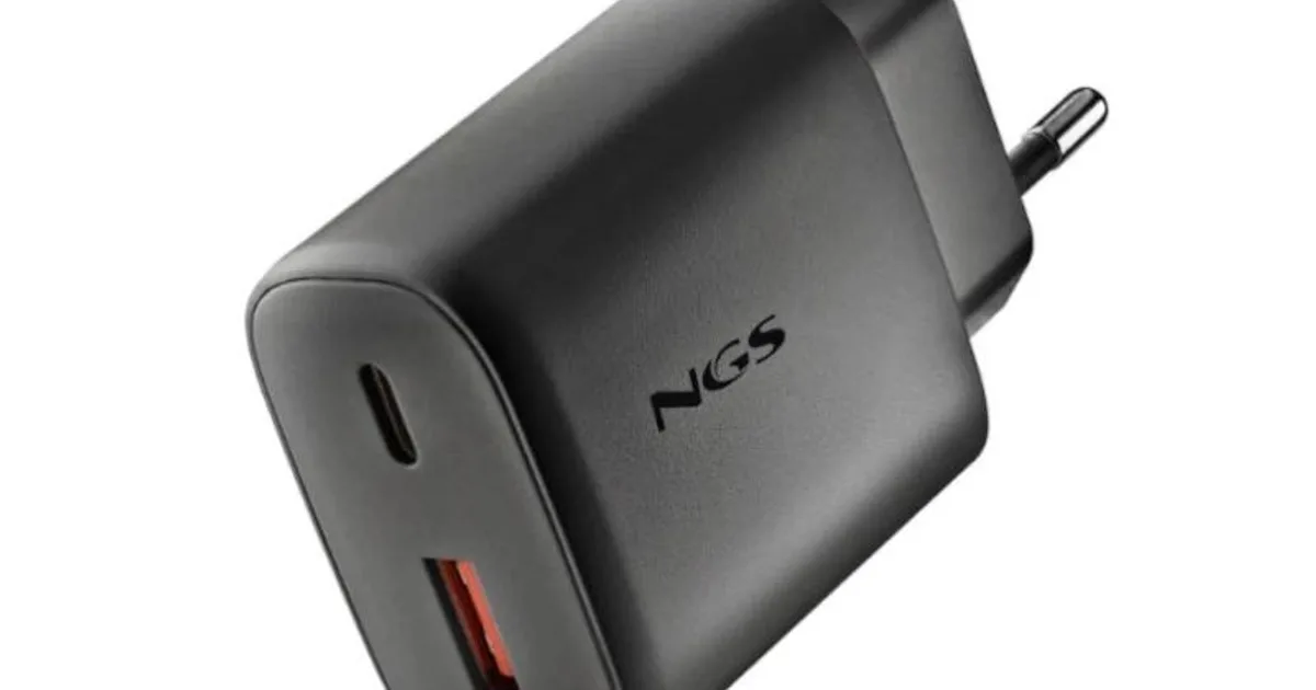NGS CARGADOR GAN ULTRARAPIDO 45W USB-C+ USB-A