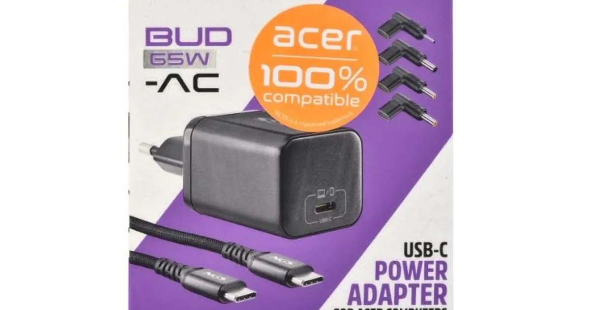 NGS PACK CARGA USBC 65W+CABL 1,5M+5 CLAVIJ ACER (2)