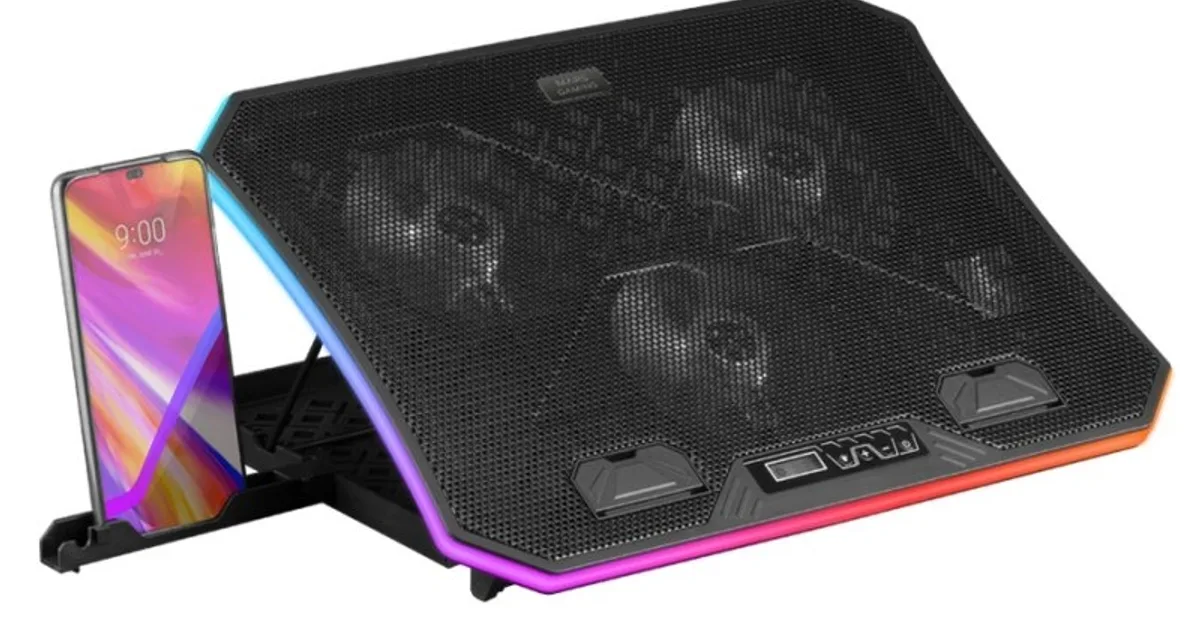 MARS GAMING Base Refrig. portatil 19" +sopor movil