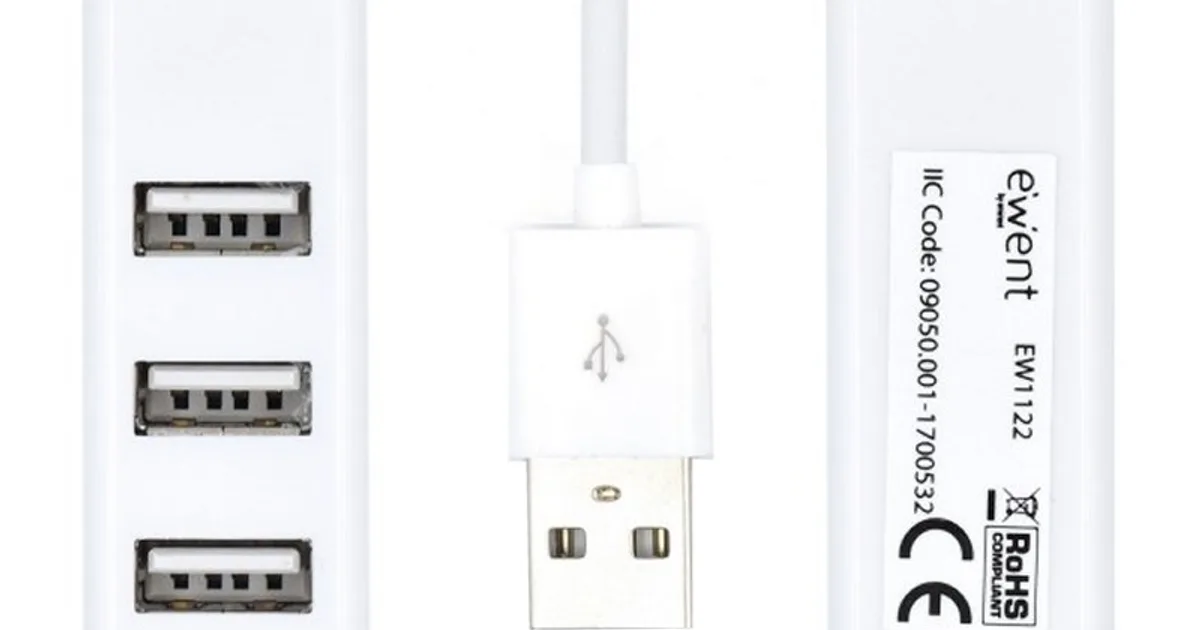 EWENT EW1122 MINI-HUB USB 4 PUERTOS BLANCO (3)