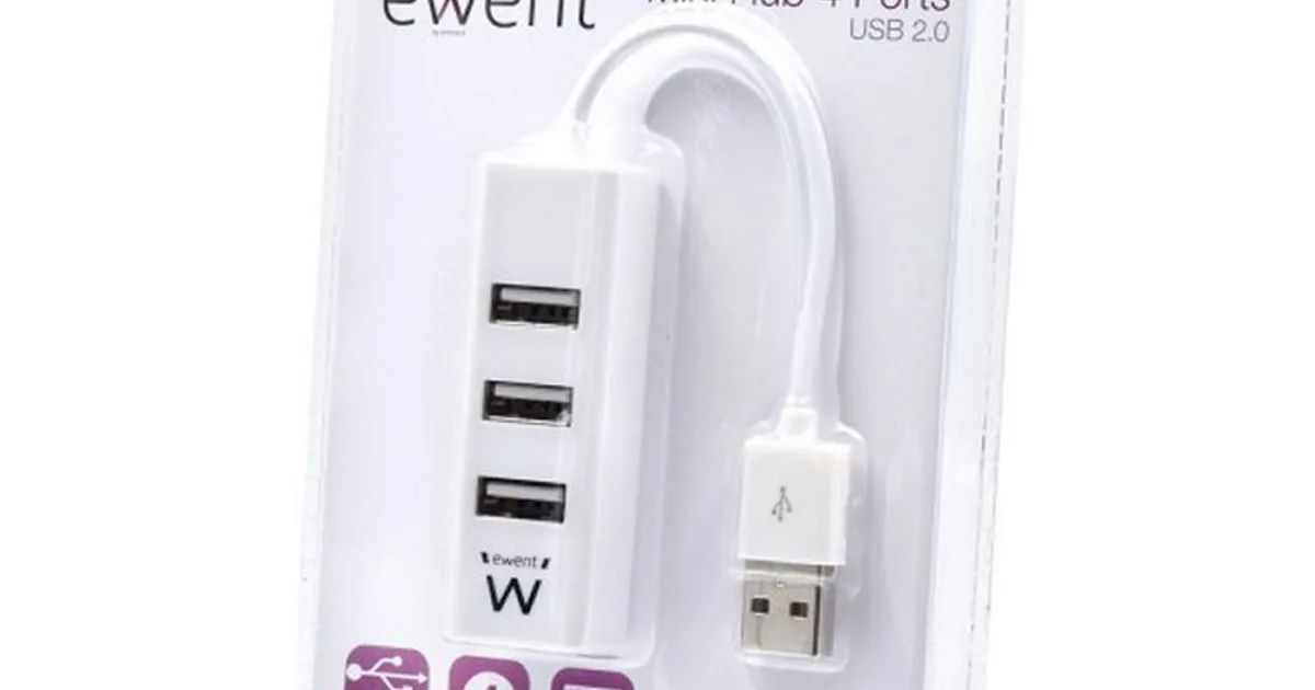 EWENT EW1122 MINI-HUB USB 4 PUERTOS BLANCO (4)