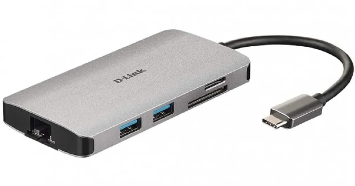 D-Link DUB-M810 Hub USB-C 8 en 1 HDMI/Eth/CardRead
