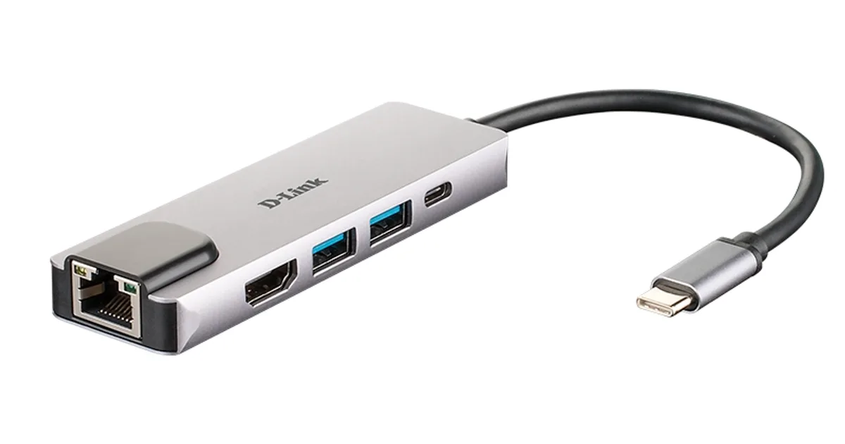 D-Link DUB-M520 Hub USB-C HDMI/2USB 3.0/USB-C/Ethe