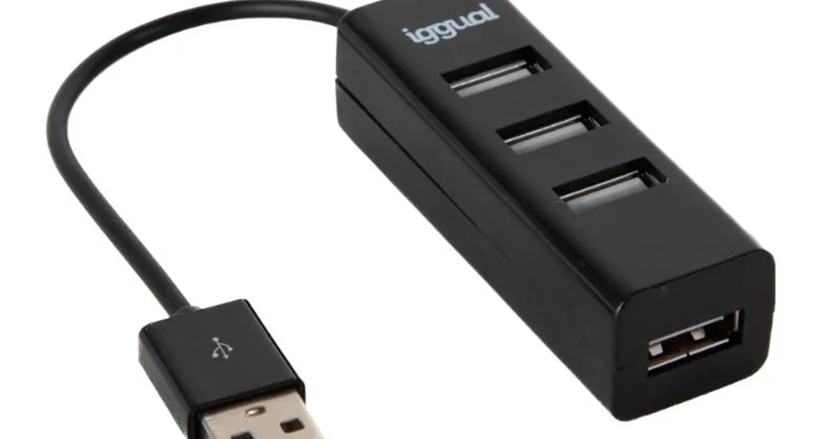 iggual Hub USB 2.0 x 4 puertos HUB-A-4p