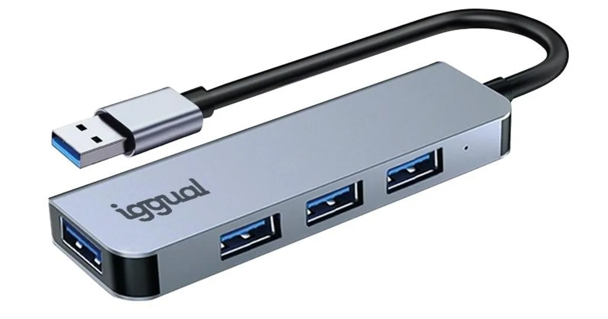 iggual Hub USB-A 3.0 x 4 puertos USB-A 3.0