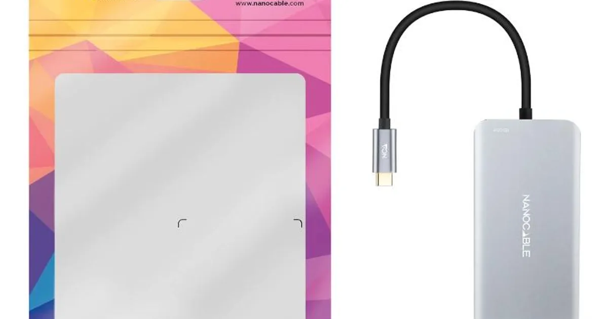 Nanocable Hub USB-C 3xUSB3.0+USB-C+USB-C PD 15cm (2)