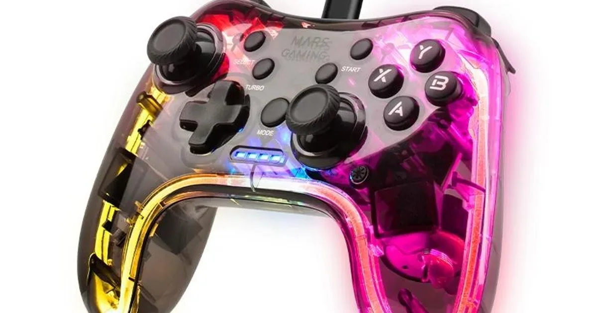 MARS GAMING GAMEPAD MGP-C NEON PC MAC PS3, ANDROID