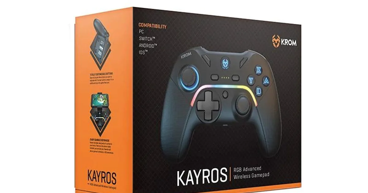 KROM Gamepad Kayros wireless RGB PC/Switch/Android (4)
