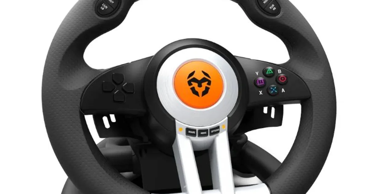 Krom Juego de Volante y pedales K-Wheel Multip. (2)