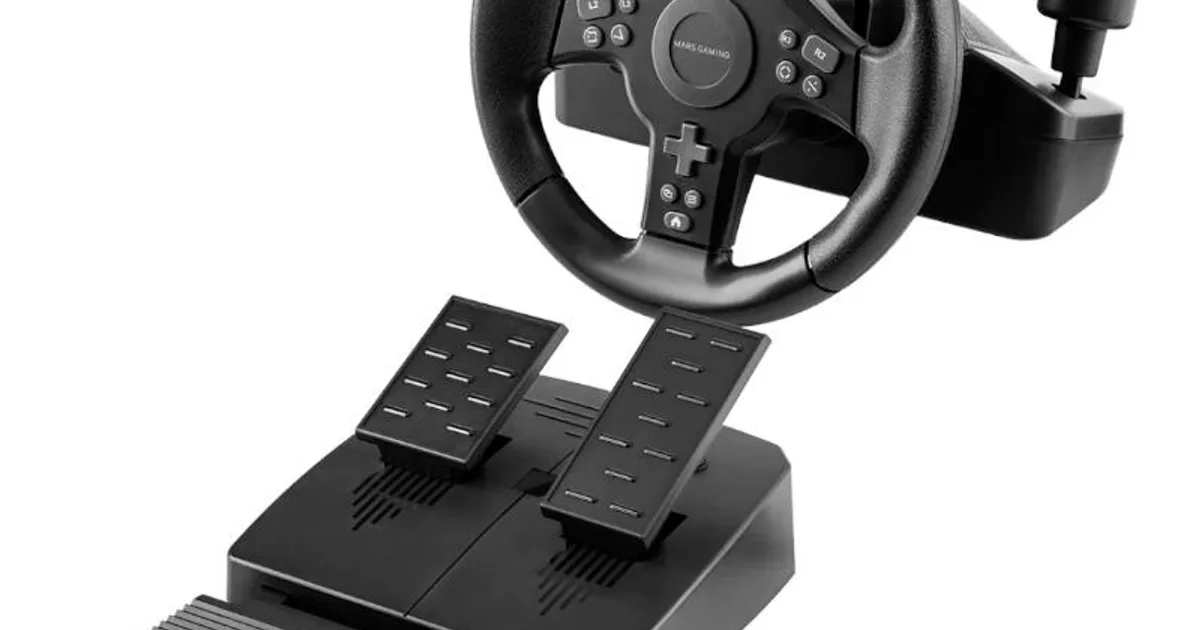 MARS GAMING Volante Simulación Carreras Negro