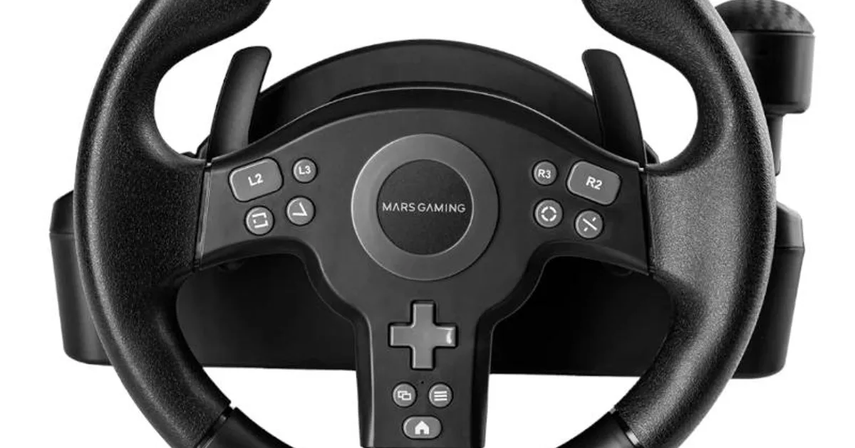 MARS GAMING Volante Simulación Carreras Negro (4)