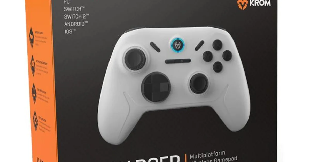 KROM Gamepad KADOER Wireless Mult Plat. 5.0 Blanco (4)