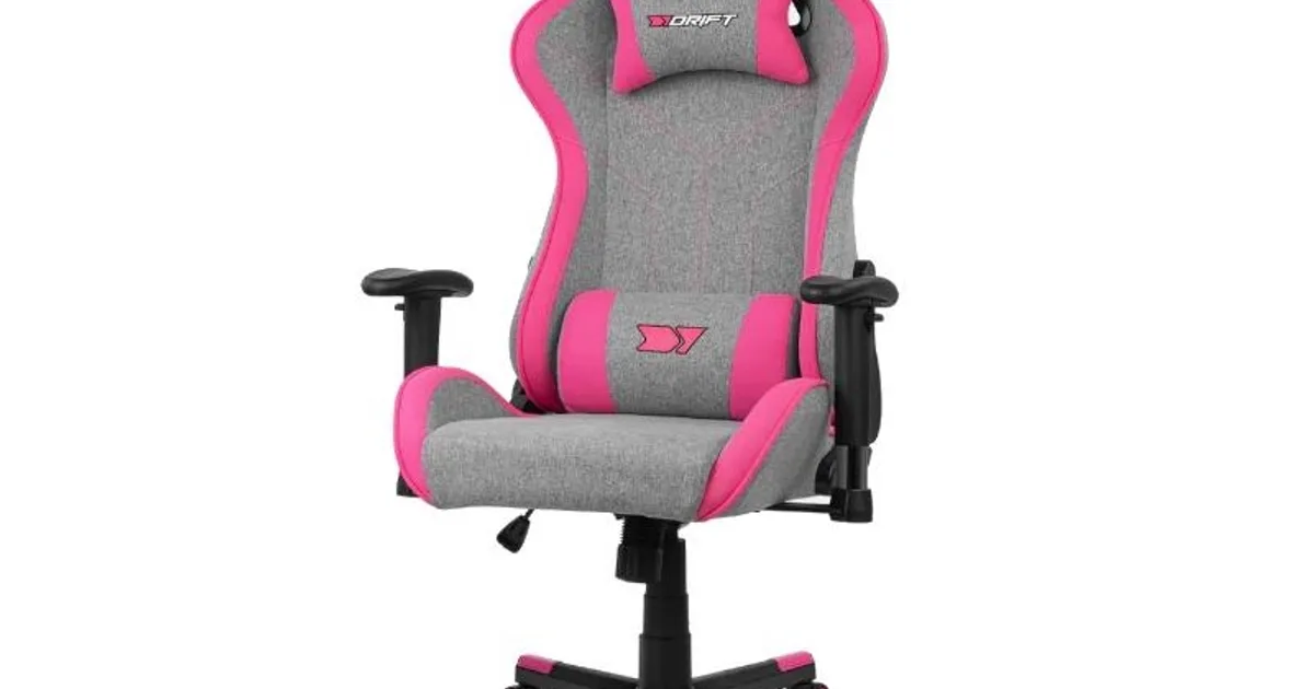 DRIFT Silla Gaming DR90 PRO Gris/Rosa