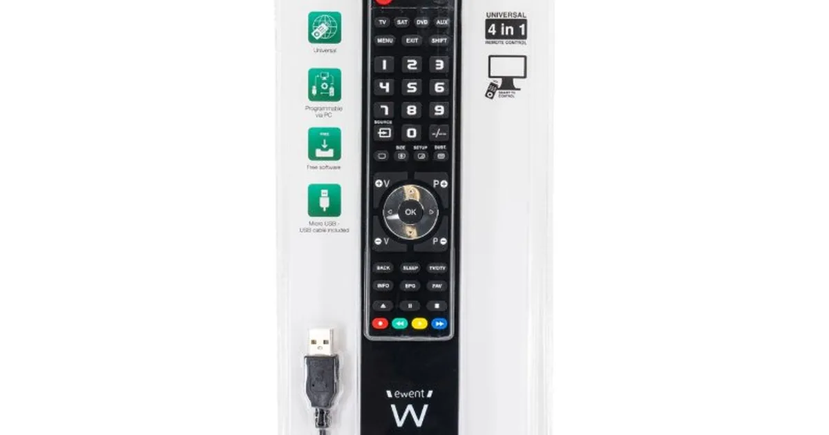 EWENT EW1570 Mando TV 4 en 1 programable x cable (2)