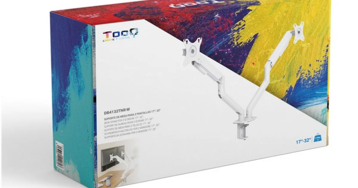 Tooq DB4132TNR-W Soport.mesa 2 monitor/tv 17-32" B (4)
