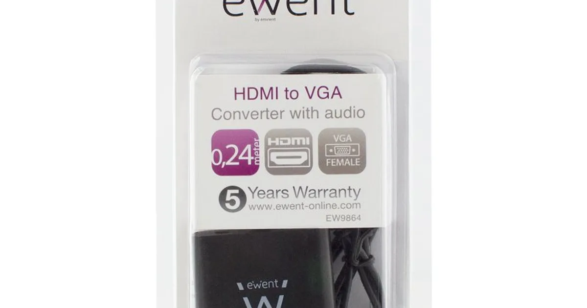 EWENT EW9864 Adaptador Hdmi/Vga con Audio (3)