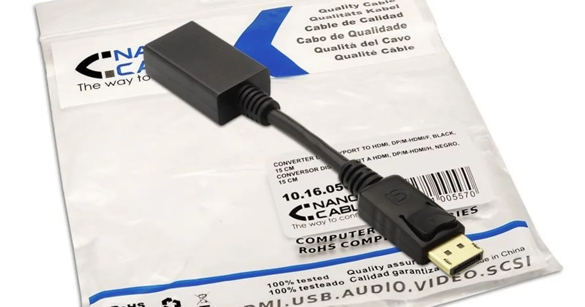 Nanocable Adaptador Displayport (M) a Hdmi (H) (3)