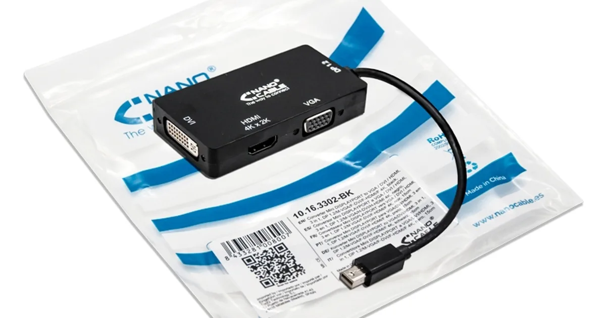 Nanocable Conversor Mini Displayp/VGA/DVI/HDMI 3E (2)