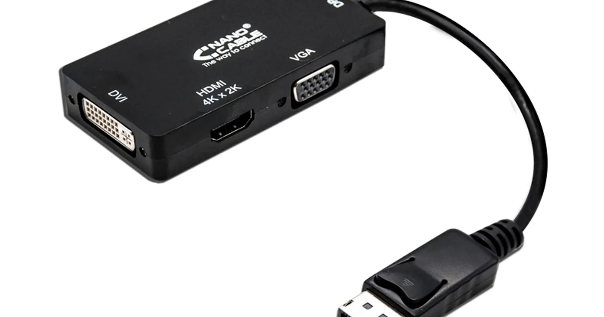 Nanocable Conversor Displayport  A VGA/DVI/HDMI