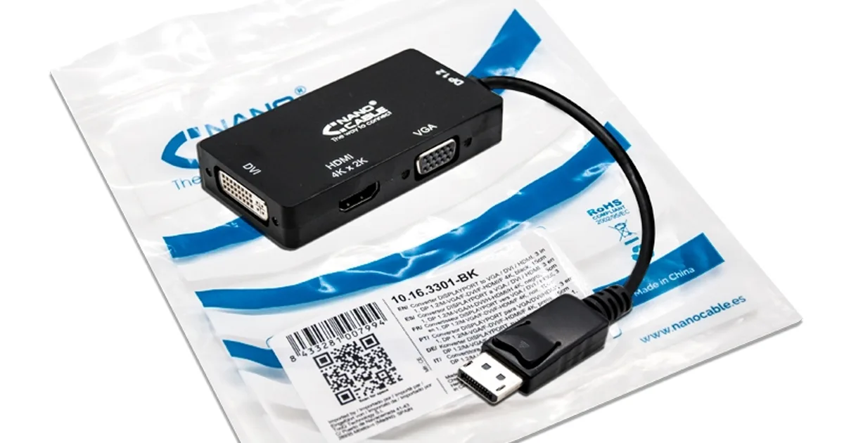 Nanocable Conversor Displayport  A VGA/DVI/HDMI (2)