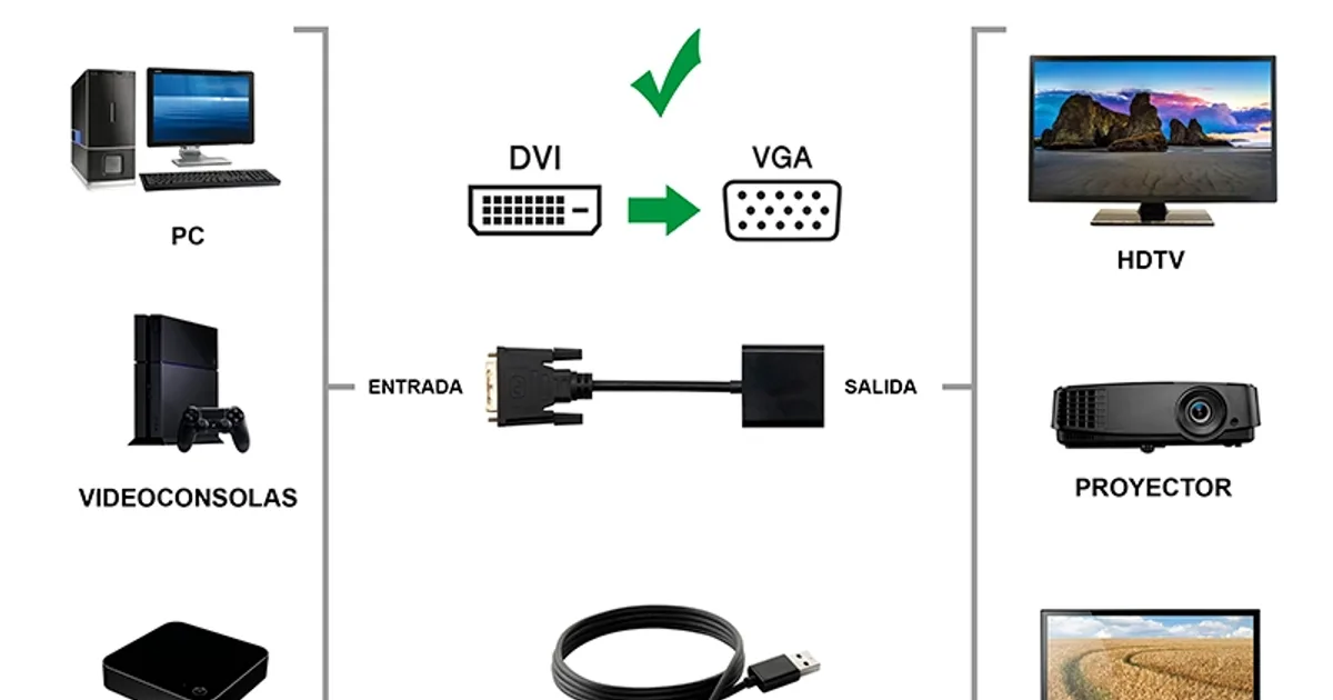 Nanocable Conversor DVI 24+1/M A VGA HDB15/H 10 cm (2)
