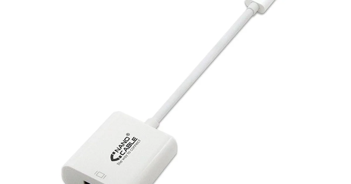 Nanocable Conversor USB-C A HDMI 4K, 15 cm