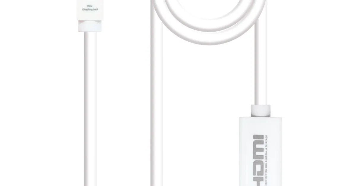 Nanocable Cable Conversor Mini DP/ HDMI 2 M Blanco