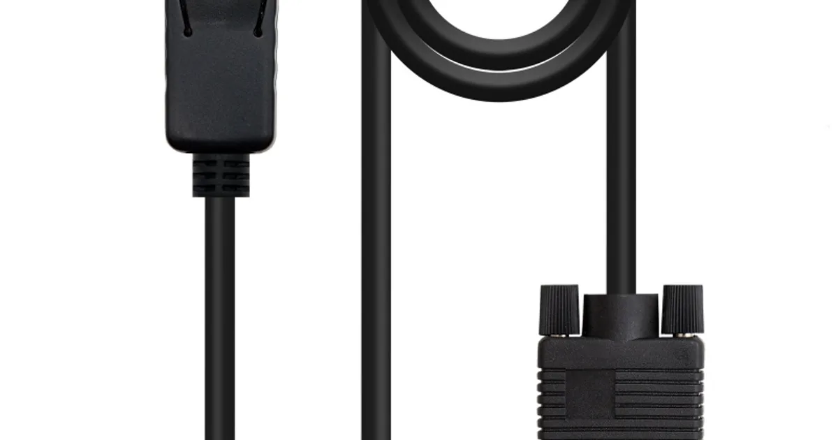 Nanocable Cable Conversor DP a VGA negro, 2 M (3)