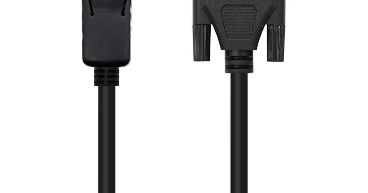 Nanocable Cable Conversor DP a DVI  2 M Negro