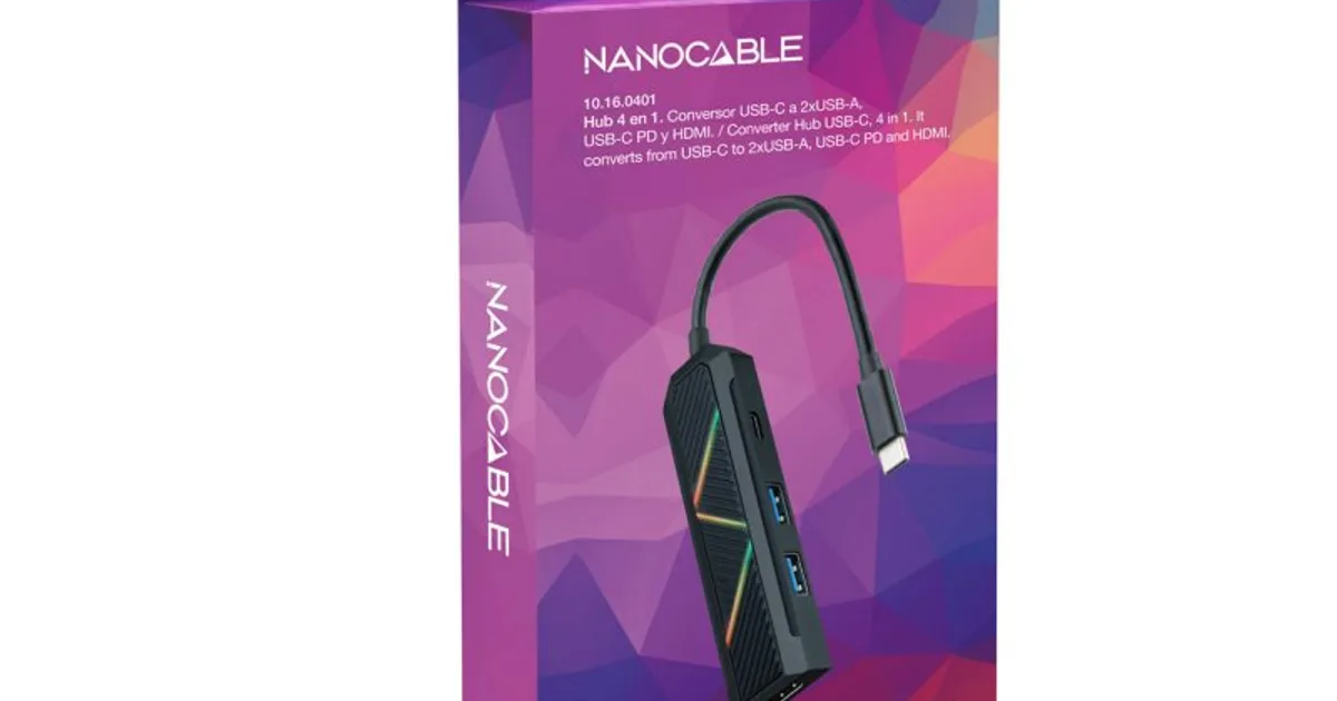 Nanocable Hub USB-C 4 en 1 USB-A+USB-C+HDMI (2)