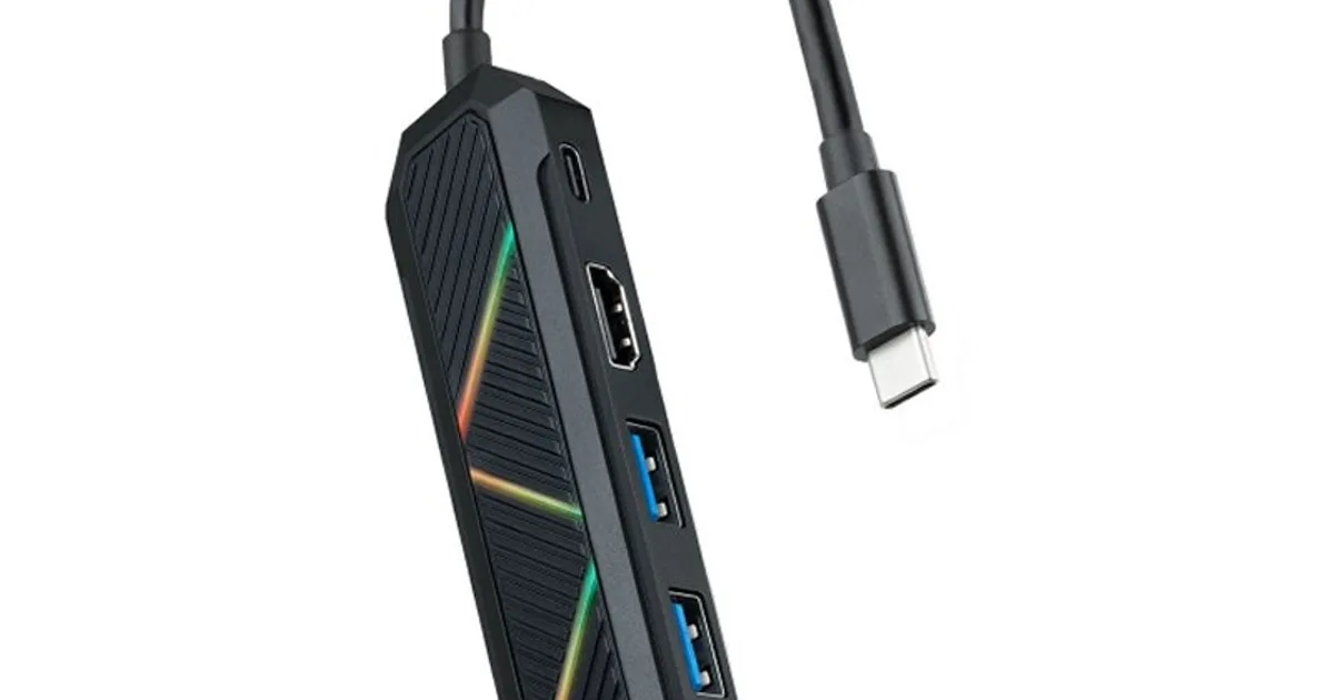 Nanocable Hub USB-C 5 en 1 USB-A+USB-C+HDMI+RJ45