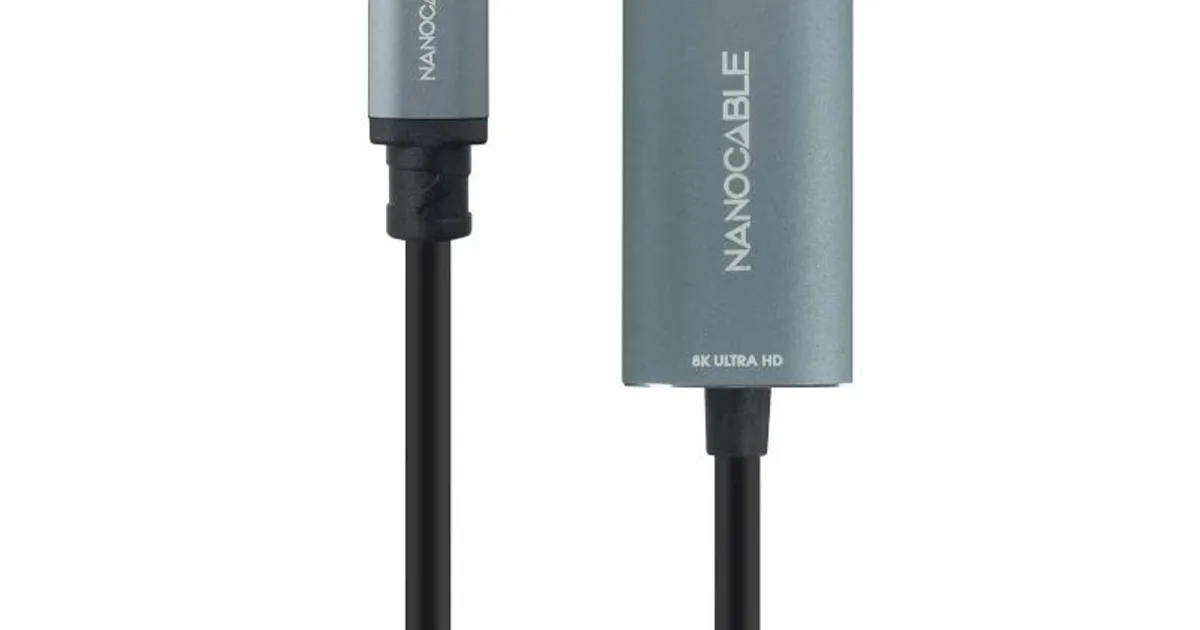 Nanocable Conversor USB-C a HDMI 2.1 8K@60HZ 1.8m (2)