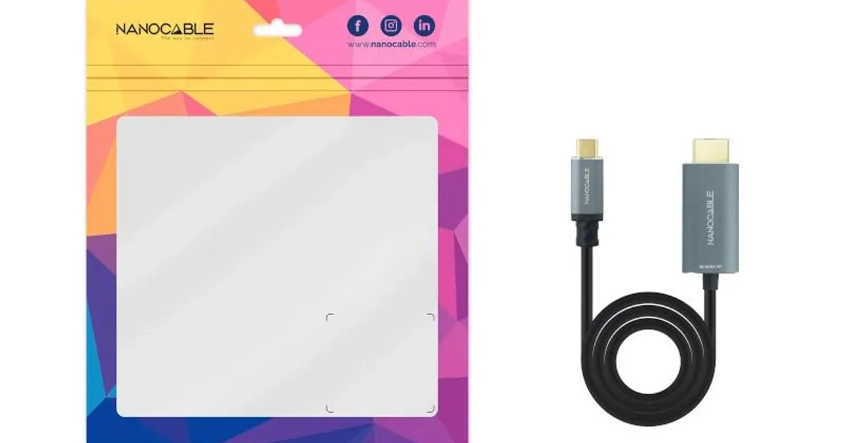 Nanocable Conversor USB-C a HDMI 2.1 8K@60HZ 1.8m (4)
